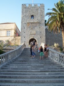 Entrance gate to the old town of Korcula