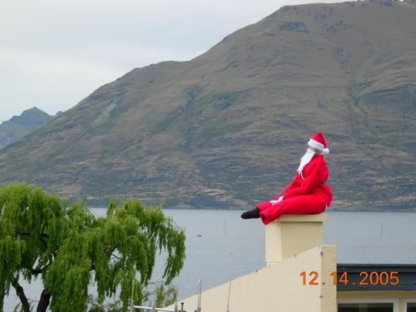 Santa gets a good view of Lake Wakatipu
