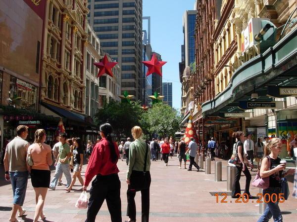 Christmas shopping in Sydney Central