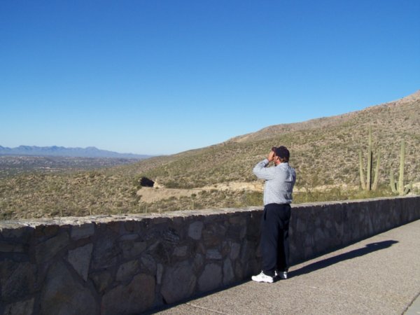 Ron scanning the view on the way to Mt. Lemmon