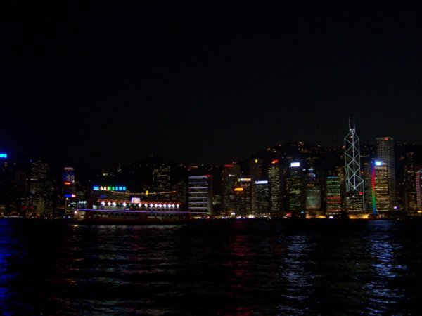 Hong Kong sparkles at night
