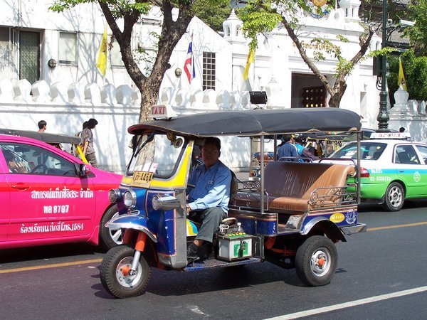 Pink cabs and a Bangkok Tuk-Tuk