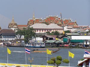 Chao Phraya River, the Wat Phra Kaeo, and the Grand Palace
