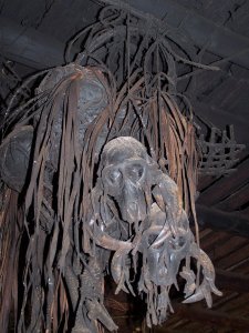 A replica of the severed heads