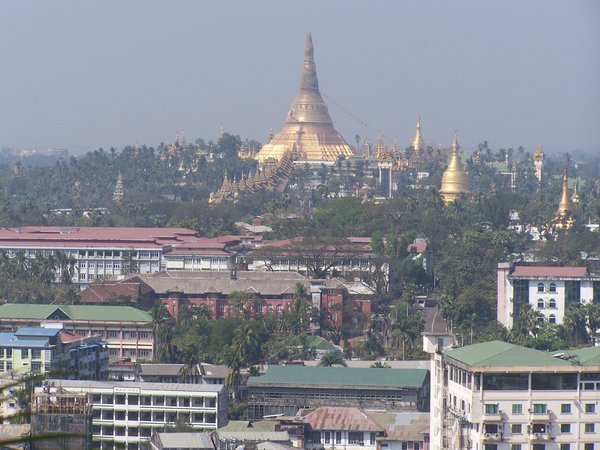 Shwedagon view from our hotel