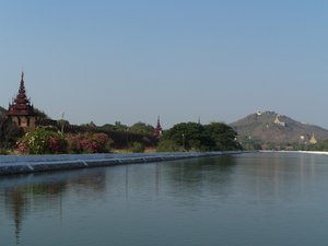 Shwenandaw Palace Moat and Mandalay Hill
