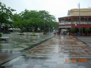 Cairns Town Square - in the rain