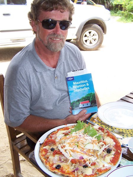 Beach side pizza - Seychelle's style