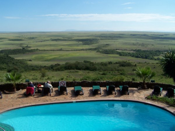 View from the pool at the Serena Lodge - Masai Mara