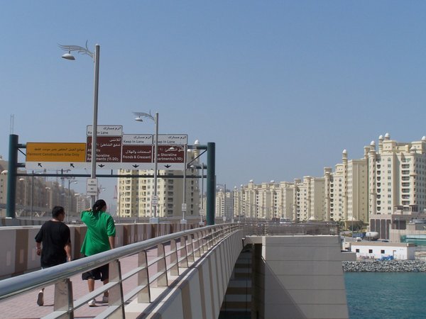 Walking out to Palm Jumeirah