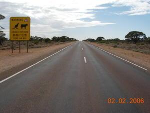 Outback road sign