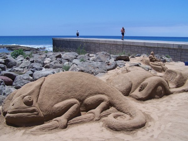 Creative sand carvings