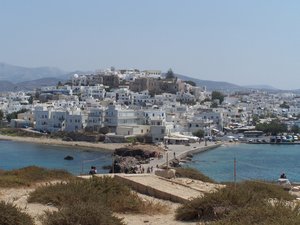 View of Naxos from Apollo's temple site