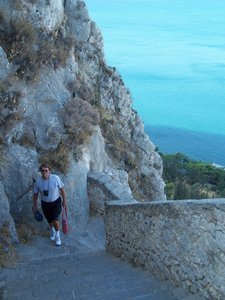 Making the climb up to Palamidi Fortress
