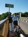 Crossing the bridge to the Zambia border