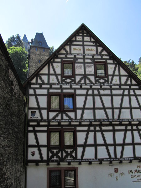 Half timber architecture and the Burg Bacharach