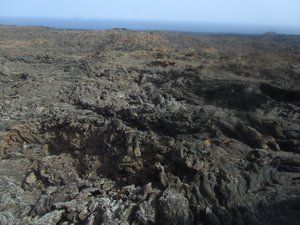 A small portion of a lava field