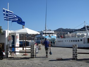 The Delos tour boat