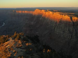 The canyon at sunset