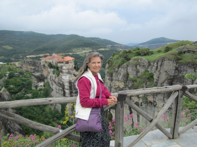 At Grand Meteora looking out to Varlaam