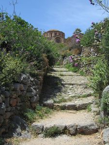 Trail to Hagia Sophia Church at the top of Monemvasia