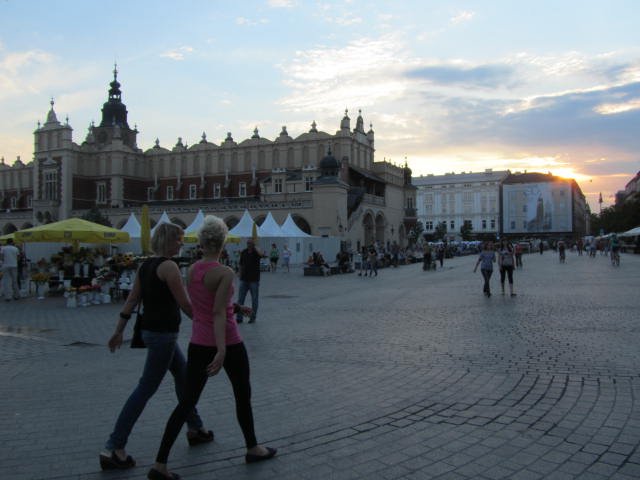 The Cloth Hall on the Market Square at sunset