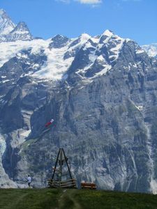 Launch site on First facing the Eiger