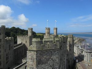 Caernarfon castle towers