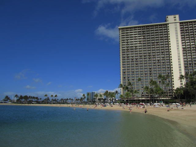 Beach at the Hilton