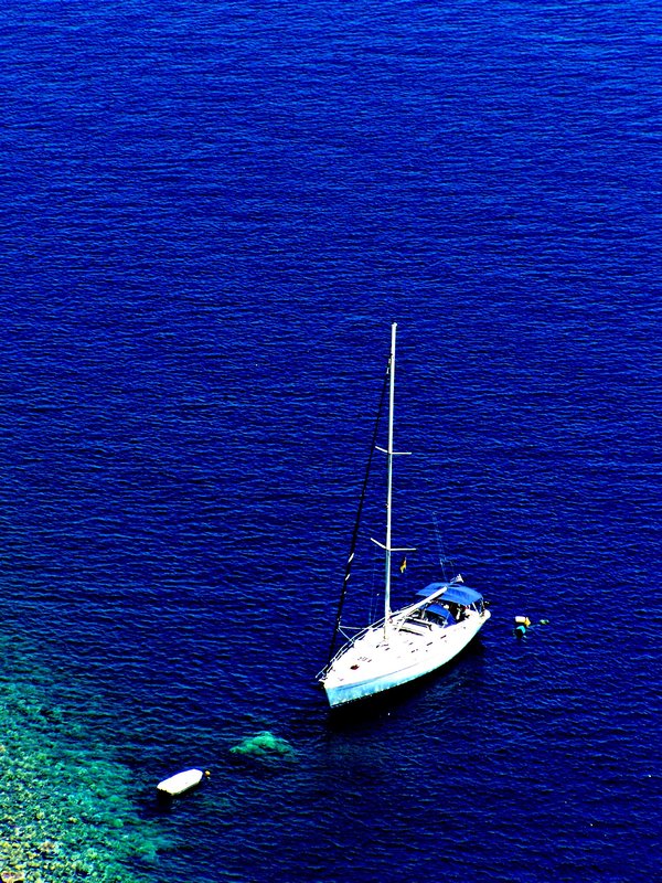 Sailing the cobalt sea of the Aegean