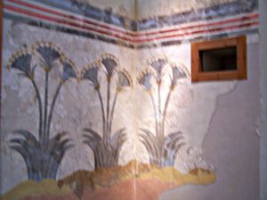 Water lilly mural from Akrotiri