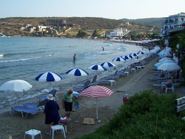 Agia Marina beach near our hotel