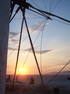 Sunset at the windmills