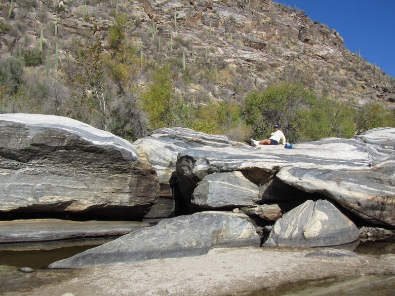 Dry waterfall in Sabino Canyon