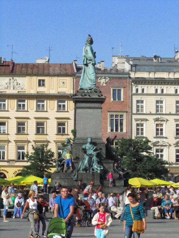 Adam Michiewicz statue on Market Square