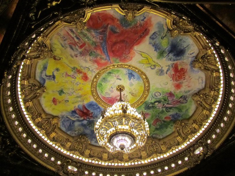 The ceiling was painted by Chagall 