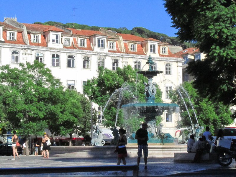Rossio Fountain - Lisbon city center