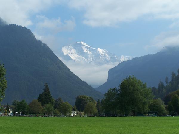 Jungfrau view from Hohematte Park in Interlaken