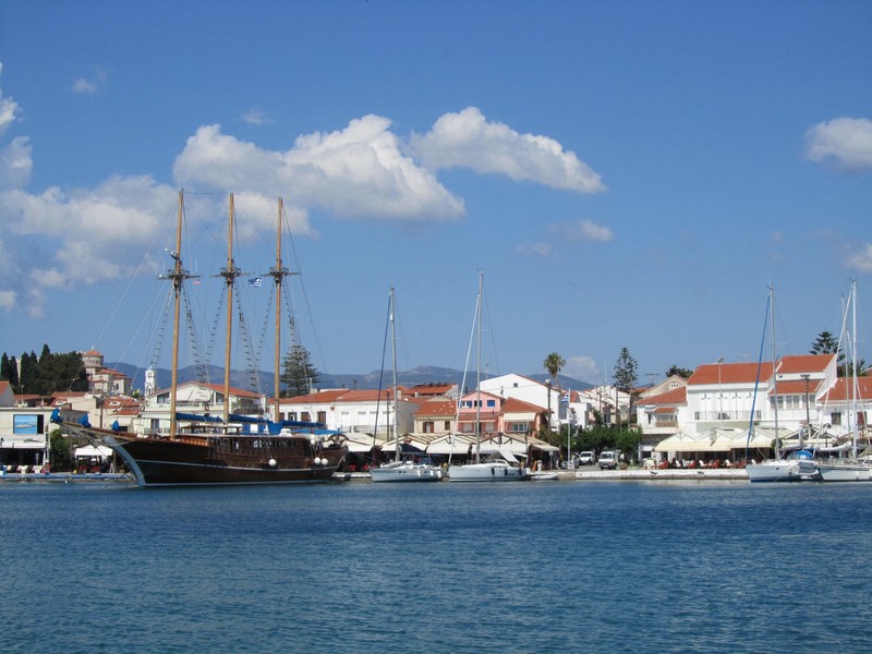 Tall ship in the harbor was from Turkey