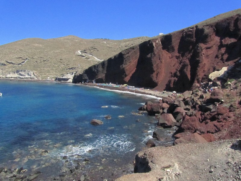 Red Beach on the southern tip of Santorini