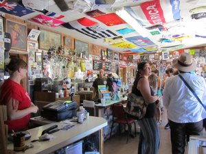 Route 66 fans in The Bagdad Cafe