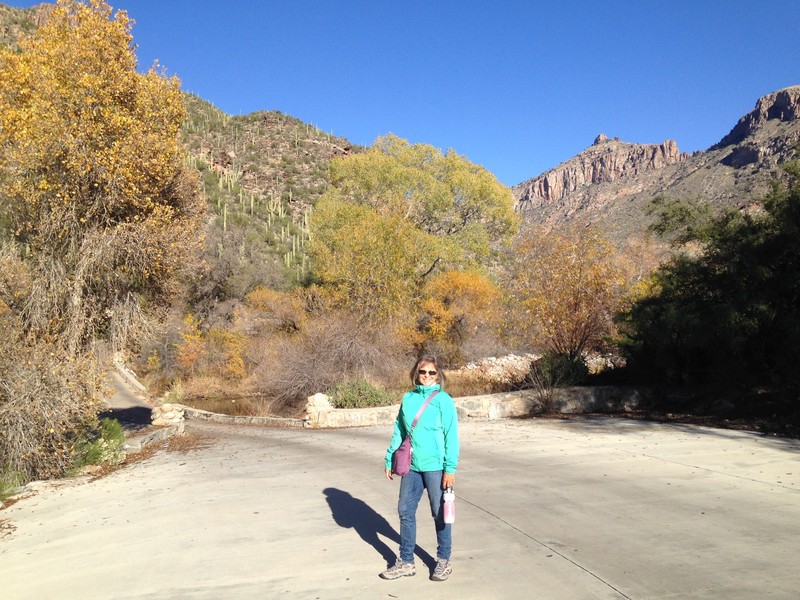 Enjoying a chilly day in Sabino Canyon