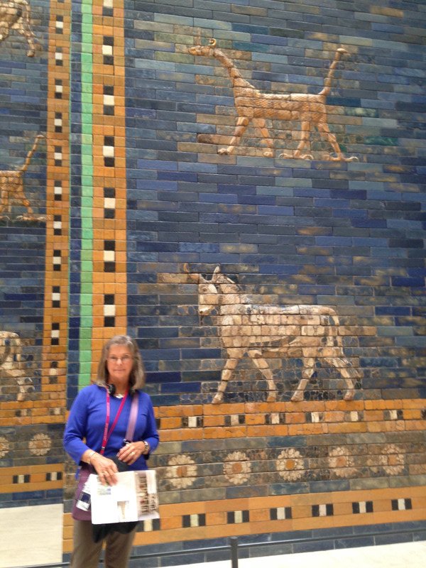 The beautiful ceramic tiles of the Ishtar Gate. 