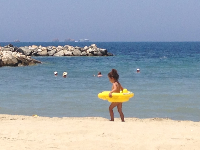 Beach baby in Paros