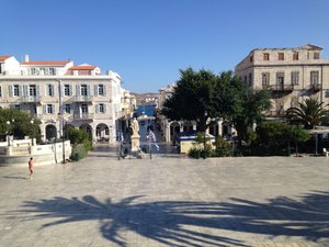 City Hall Plaza in Ermoupoli, Syros