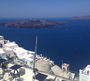 Santorini - a view of the crater