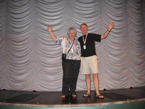 On the stage in the Van Gough Theatre