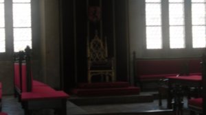 A throne inside he main hall