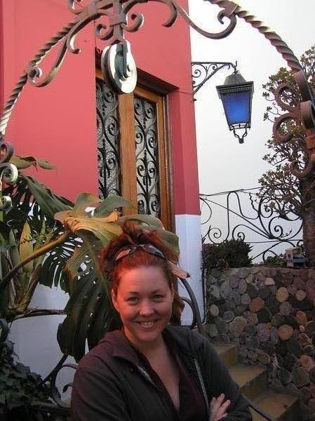 Mandy in Front of Pablo Neruda's House in Valparaiso