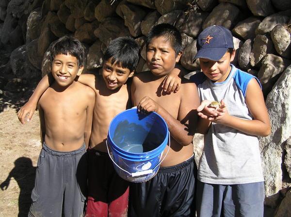 Chilean Boys Catching Frogs